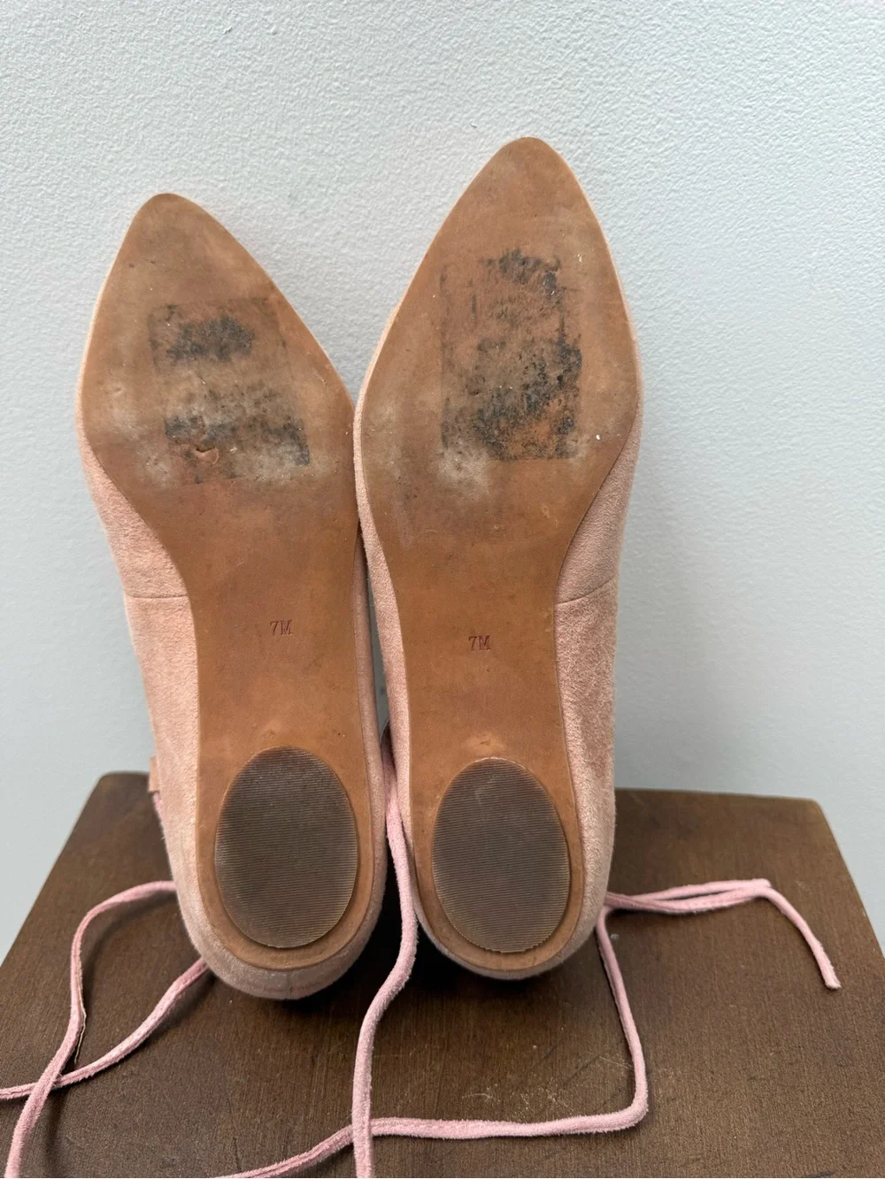 Jeffrey Campbell Atsuko Pink Suede Wrap Around Lace Up Wedge Sandals